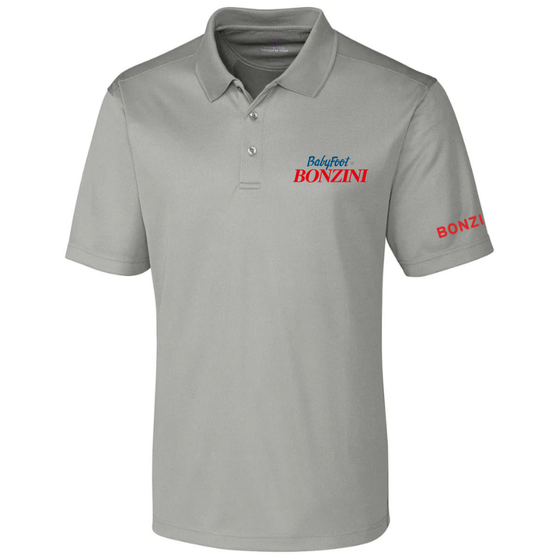 Bonzini Embroidered Silver Polo Shirt